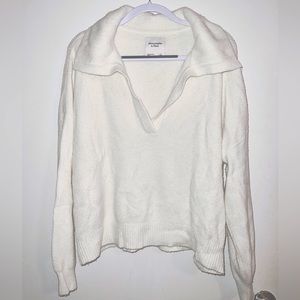 Abercrombie & Fitch Notch Neck Polo Sweater
